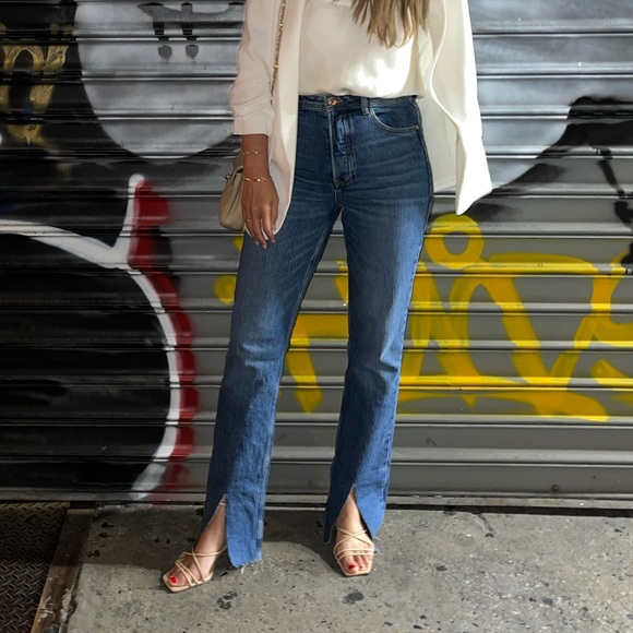 Zara high waisted jeans with front slit - Picture 8 of 8